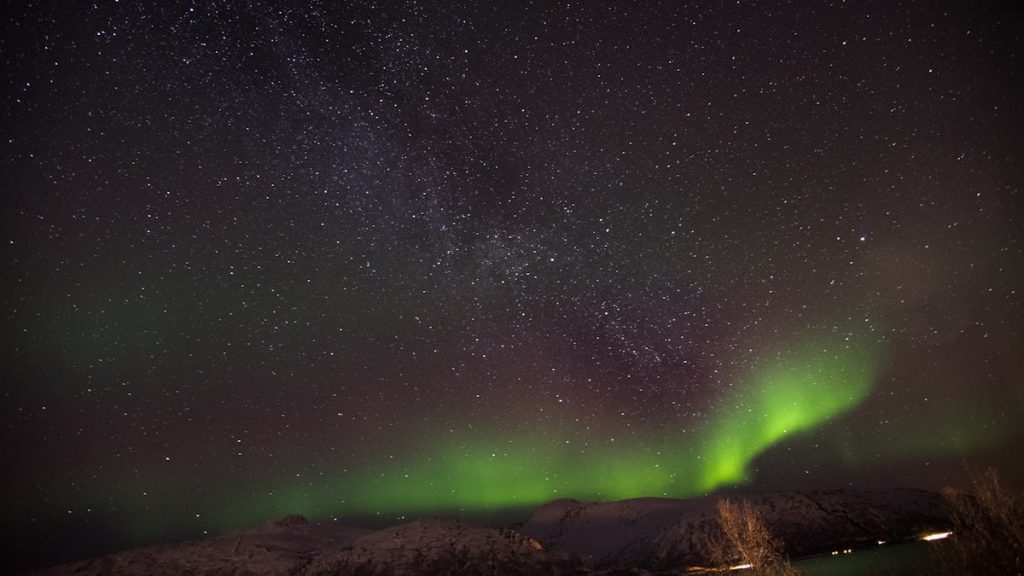 Northern lights and Milky way near Tromsø - Norway